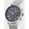 Orologio Cronografo Uomo Guess W1310G1 in Acciaio Lucido Bracciale Maglia Milano