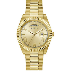Men's Only Time Watch Guess GW0265G2 Connoisseur in gold color steel
