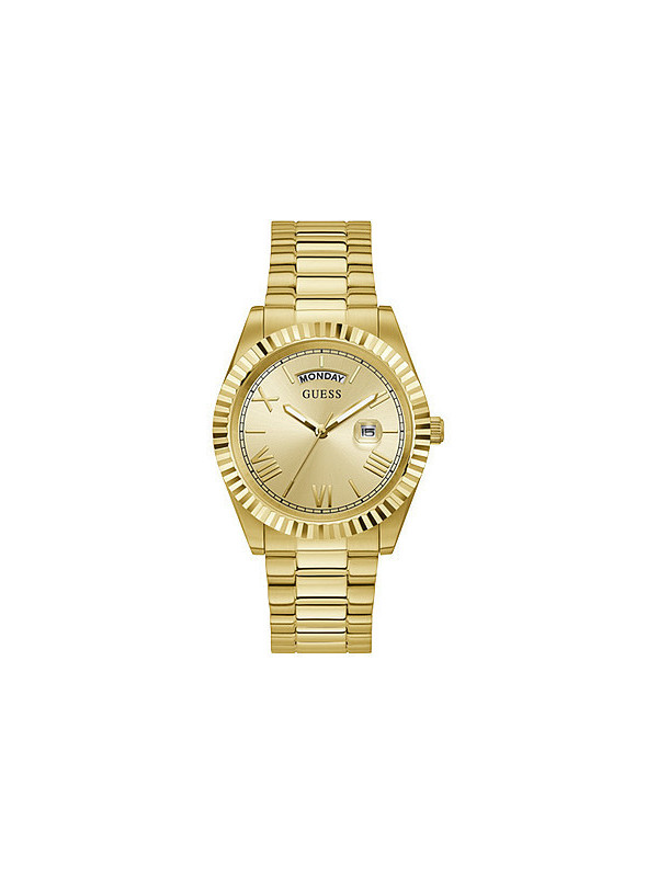 Orologio Solo Tempo Uomo Guess GW0265G2 Connoisseur in Acciaio Colore Oro