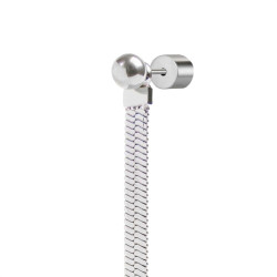 Orecchino pendente Marlù Vision donna acciaio con sfera e catena snake 33OR0055
