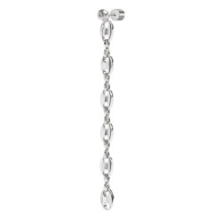 Orecchino pendente Marlù Vision donna acciaio con sfera e catena marine 33OR0056