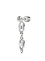 Orecchino pendente Marlù Vision donna acciaio con sfera e catena marine 33OR0056