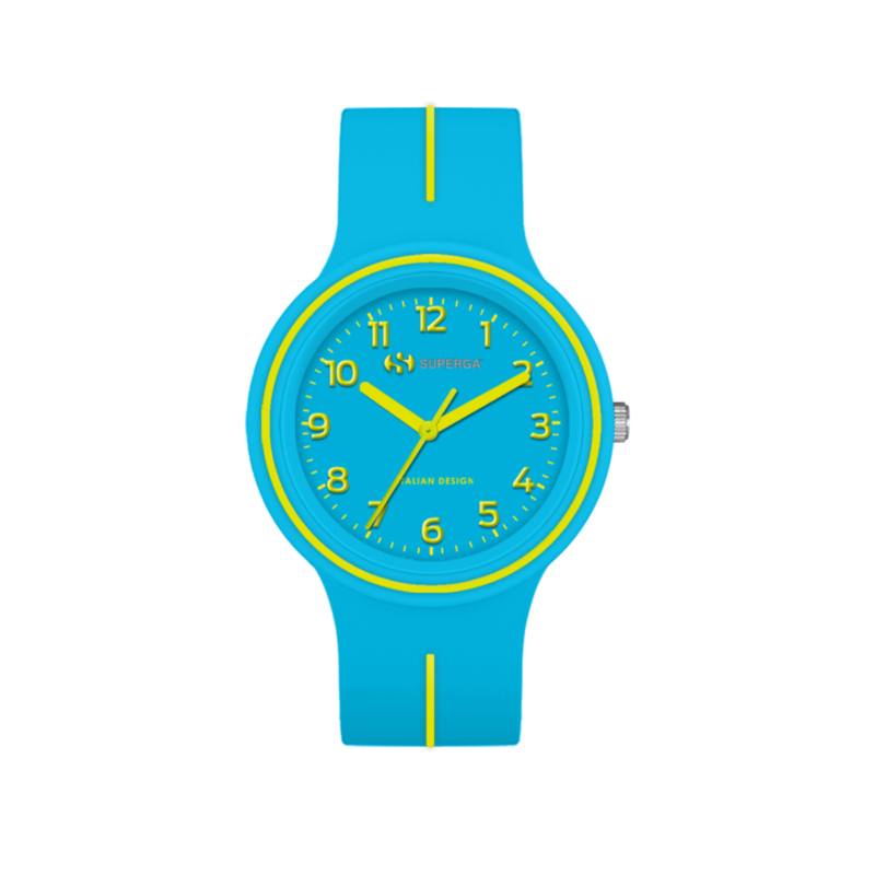 Orologio Solo Tempo Bambino Superga Junior STC044 in Silicone Azzurro
