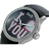 Orologio Solo Tempo Donna Dolce & Gabbana Peek A Boo DW0146 Cinturino Pelle Nero