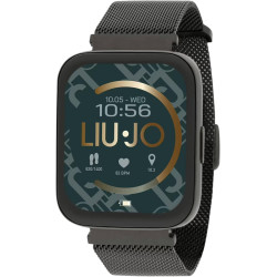 Orologio Donna Smartwatch Voice Slim Silver Liujo SWLJ082 in Acciaio Pvd Nero Touch