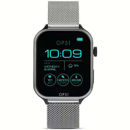 Orologio Smartwatch Uomo Ops Objects Call Diamonds OPSSW-45 in Acciaio Silver Milano