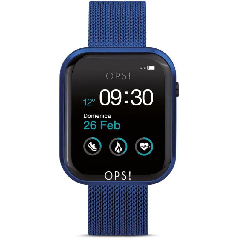 Orologio Smartwatch Ops Objects unisex OPSSW-20 in Acciaio Blu Orologio Smartwatch Ops Objects unisex OPSSW-20 in Acciaio Blu