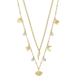 Collana da Donna Brosway BAH46 Chant a Due Fili In Acciaio con Ciondoli