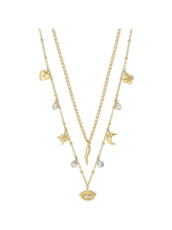 Collana da Donna Brosway BAH46 Chant a Due Fili In Acciaio con Ciondoli