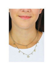 Collana da Donna Brosway BAH46 Chant a Due Fili In Acciaio con Ciondoli