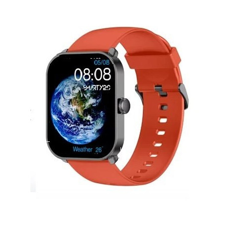 Orologio Smartwatch Uomo Smarty 2.0 SW098B Display Amoled Cintuirino Silicone Rosso