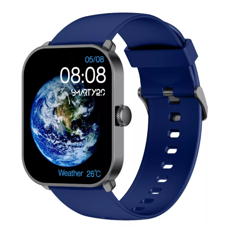 Orologio Smartwatch Uomo Smarty 2.0 SW098D Display Amoled Cintuirino Silicone Blu