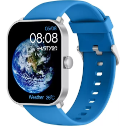Orologio Smartwatch Uomo Smarty 2.0 SW098H Display Amoled Cinturino Silicone Azzurro
