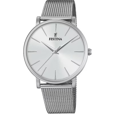 Orologio Solo Tempo Donna Festina Boyfriend F20475/1 in Acciaio Colore Argento