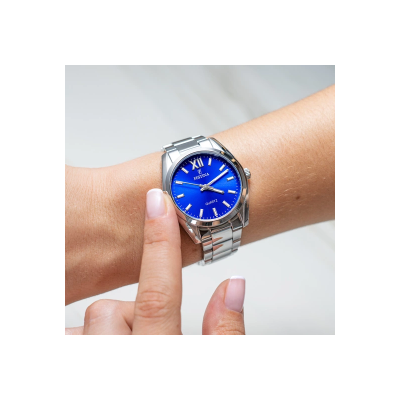Orologio Solo Tempo Donna Festina Allegria F20622/I in Acciaio Silver e Blu