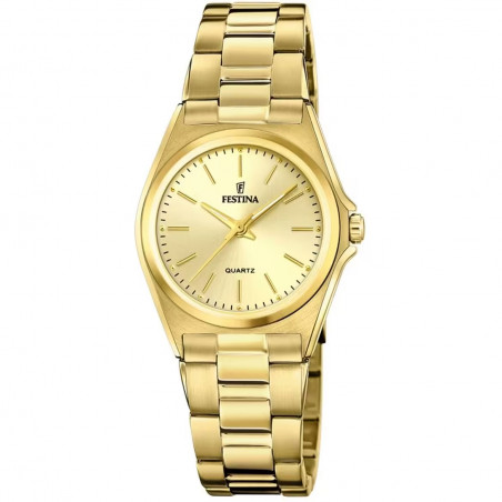 Orologio Solo Tempo Donna Festina Acero Clasico F20557/3 in Acciaio Oro Giallo