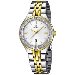 Orologio Solo Tempo Donna Festina Mademoiselle F16868/1 in Acciaio Silver e Oro
