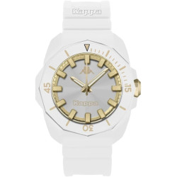 Orologio Unisex Kappa K-Strong KW-096 in Silicone Bianco e Oro