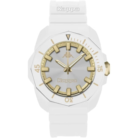 Orologio Unisex Kappa K-Strong KW-096 in Silicone Bianco e Oro