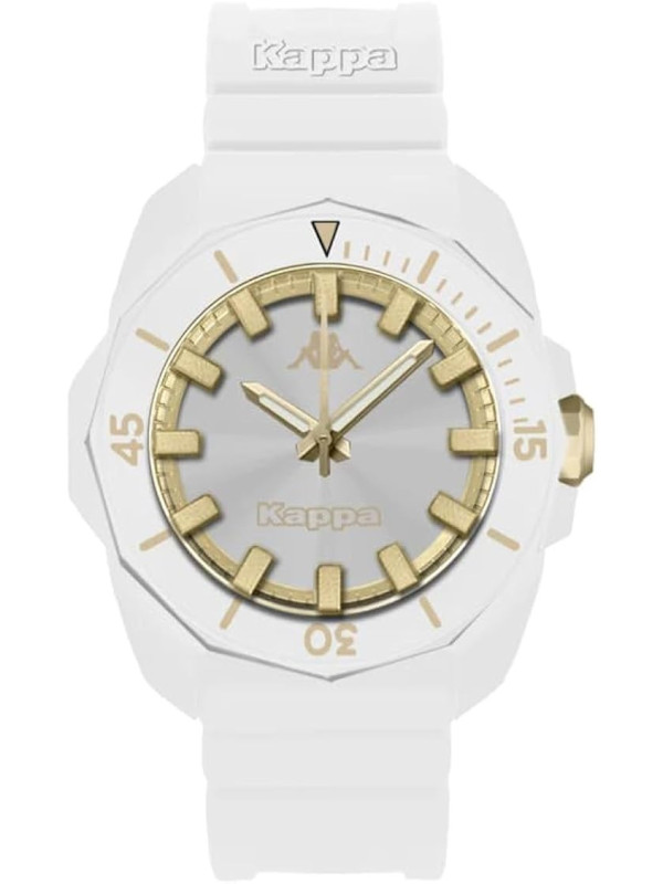 Orologio Unisex Kappa K-Strong KW-096 in Silicone Bianco e Oro