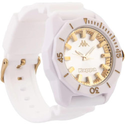Orologio Unisex Kappa K-Strong KW-096 in Silicone Bianco e Oro