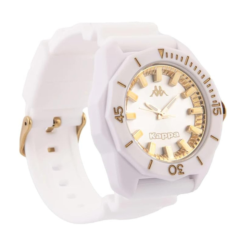 Orologio Unisex Kappa K-Strong KW-096 in Silicone Bianco e Oro