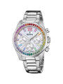 Orologio Cronografo Donna Festina Rainbow F20606/2 in Acciaio Silver