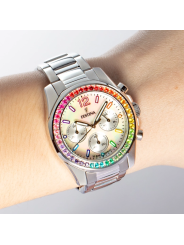 Orologio Cronografo Donna Festina Rainbow F20606/2 in Acciaio Silver