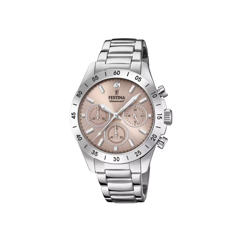 Orologio Cronografo Donna Festina Boyfriend F20397/3 in Acciaio Silver e Rosa Orologio Cronografo Donna Festina Boyfriend F20397/3 in Acciaio Silver e Rosa