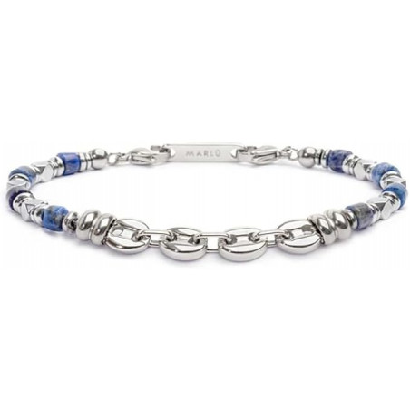 Bracciale Unisex Marlù 30BR0006 in Acciaio con Pietre Blu Catena Marine