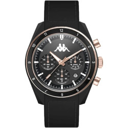 Orologio Cronografo Unisex Kappa Rush Ceramica KW-060 Cinturino in Silicone Nero