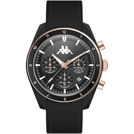 Orologio Cronografo Unisex Kappa Rush Ceramica KW-060 Cinturino in Silicone Nero