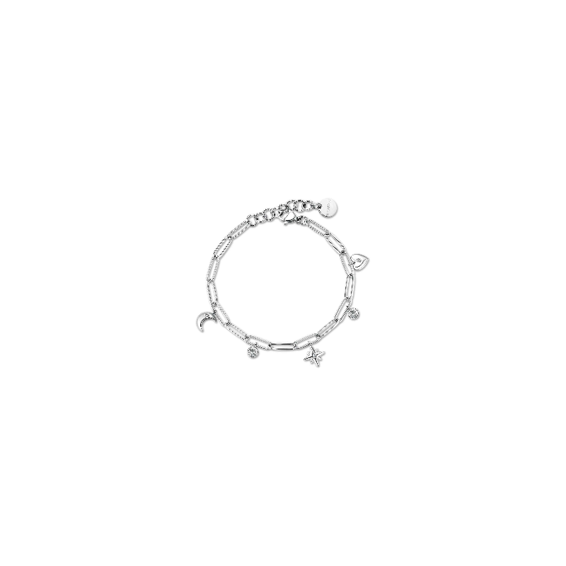 Bracciale da Donna Chant BAH49 Catena con Luna, Stella, Cuore e Cristalli Bracciale da Donna Chant BAH49 Catena con Luna, Stella, Cuore e Cristalli