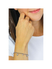 Bracciale da Donna Chant BAH49 Catena con Luna, Stella, Cuore e Cristalli