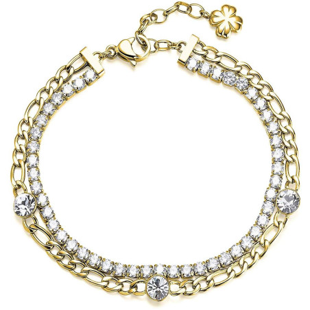 Bracciale Donna Brosway Desideri BEi048 in Acciaio 304 Colore Oro e Zirconi