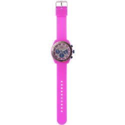 Orologio Cronografo Unisex Kappa KW-042 Cinturino in Silicone Fuxia Cassa 45mm