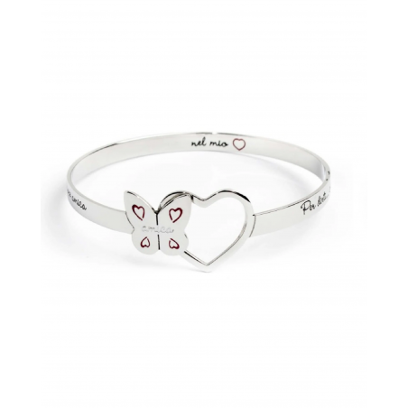 Bracciale Rigido Marlù 15BR035 FARFALLA in Acciaio Silver