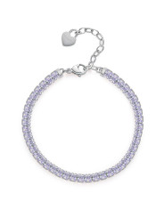 Bracciale Donna Brosway Desideri BEI063 in Acciaio 304 con Zirconi Lavanda