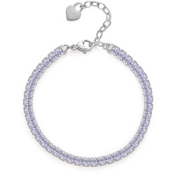 Bracciale Donna Brosway Desideri BEI063 in Acciaio 304 con Zirconi Lavanda