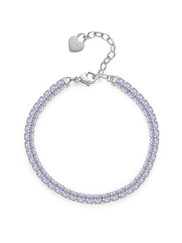 Bracciale Donna Brosway Desideri BEI063 in Acciaio 304 con Zirconi Lavanda