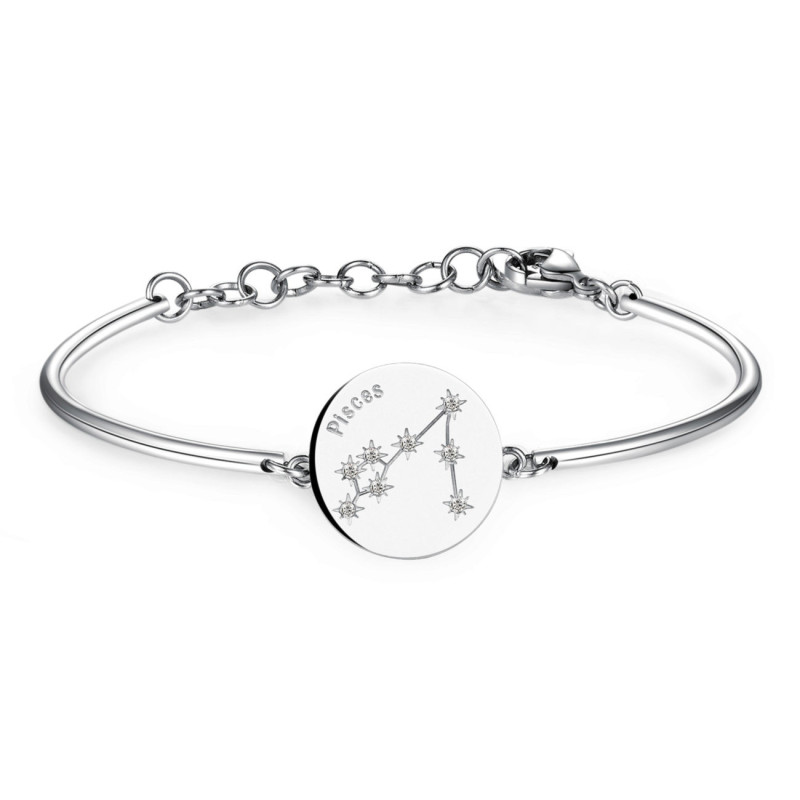 BRACELET WOMAN ZODIAC PISCES BHK22 IN ACIALIO 316 BRACELET WOMAN ZODIAC PISCES BHK22 IN ACIALIO 316