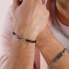 Bracciale uomo cuoio e acciaio gioielli Brosway  bnx17 b