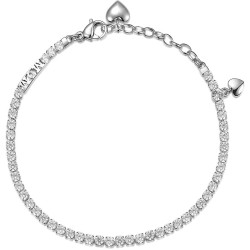 Bracciale Donna Brosway Tennis Desideri Mamma BEI030 Zirconi Bianchi, Cuore