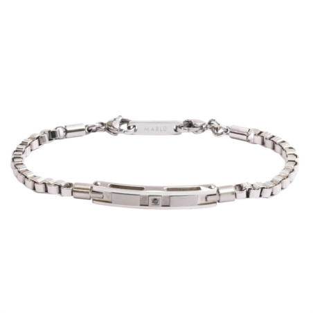 Bracciale Uomo Marlù 30BR0022 Catena Grumetta in Acciao Silver