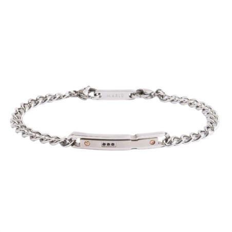 Bracciale Uomo Marlù 30BR0020 Icons Catena Grumetta in Acciaio Silver