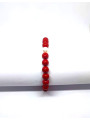 Bracciale Nadir Donna in Pasta di Corallo Rossa con Perla Bianca Coltivata 21cm