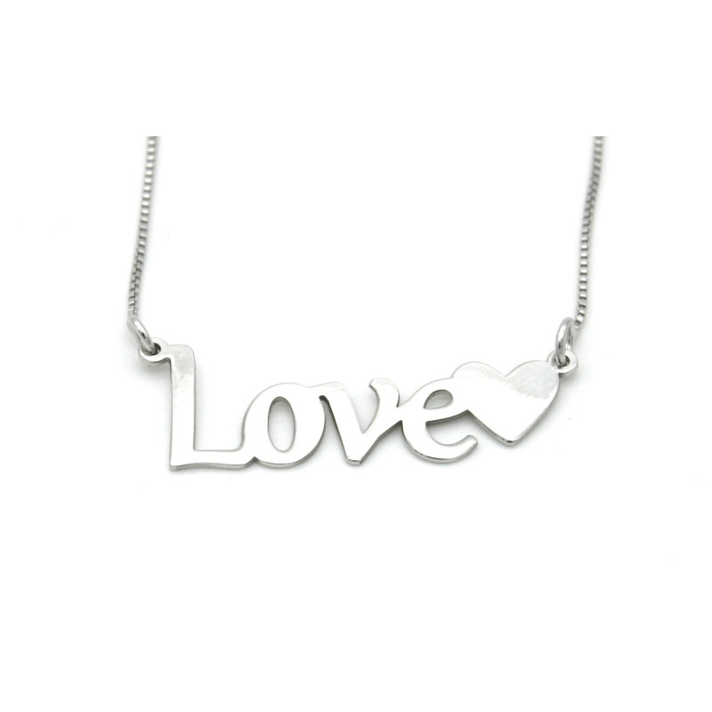 Collana Scritta LOVE Donna in Argento 925 Personalizzabile all'interno Collana Scritta LOVE Donna in Argento 925 Personalizzabile all'interno