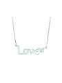 LOVE Woman Written Necklace in Silver 925 Customizable inside