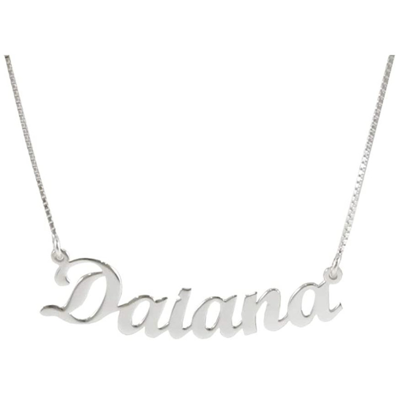 Collana da donna con nome personalizzabile in argento, made in italy Collana da donna con nome personalizzabile in argento, made in italy