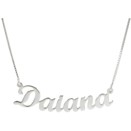 Collana da donna con nome personalizzabile in argento, made in italy